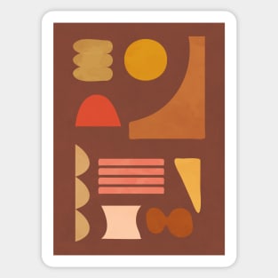 Colorful Modern Abstract Shapes 3 Sticker